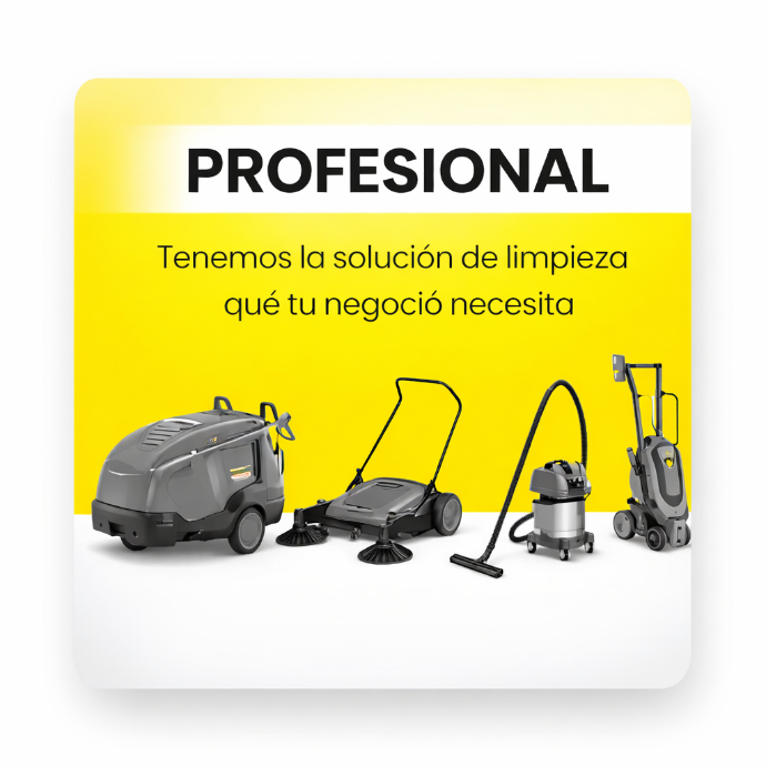 Maquinaria profesional de limpieza para industria, hostelería y empresas
