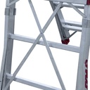 PLS-COMPACT | Escalera plegable con amplia plataforma y altura regulable 