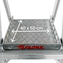 PLS-COMPACT | Escalera plegable con amplia plataforma y altura regulable 