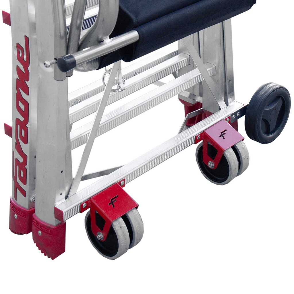 PLS-COMPACT | Escalera plegable con amplia plataforma y altura regulable 