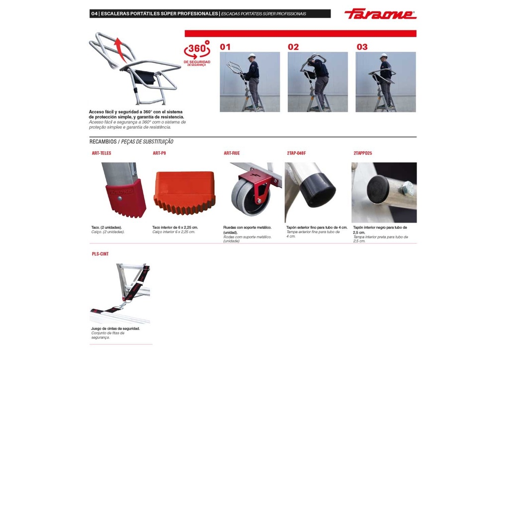 PL-COMPACT | Escalera plegable con amplia plataforma de trabajo 