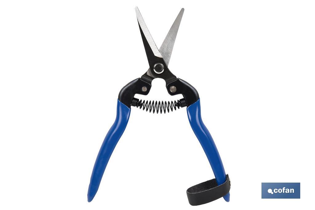 Imagen Adicional de Tijeras de recolección con punta curva y longitud total de 185 mm