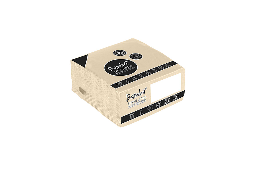 Servilleta 38x38 Punta Punta 50ud 24paq Eco Nature