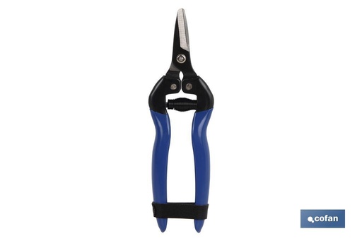 [90010806] Tijeras de recolección con punta recta corta y longitud total de 165 mm