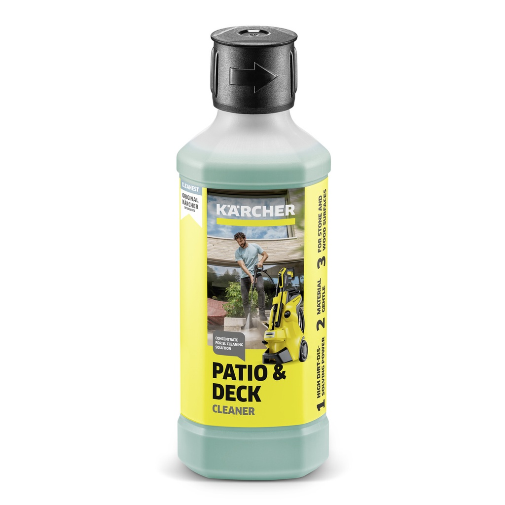 Detergente concentrado Patio & Deck, 500ml, Karcher 6.295-842.0, Caja de 8 Uds