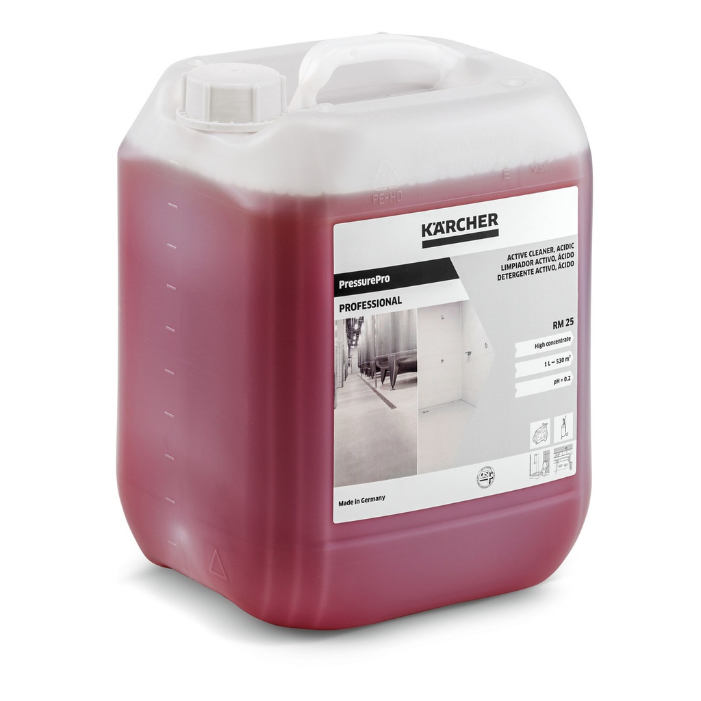 Pressurepro Detergente Activo, Ácido Rm 25, 10L  KARCHER Ref 6.295-113.0